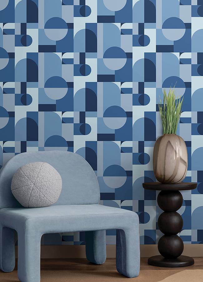 Boxanne Blue Peel & Stick Wallpaper