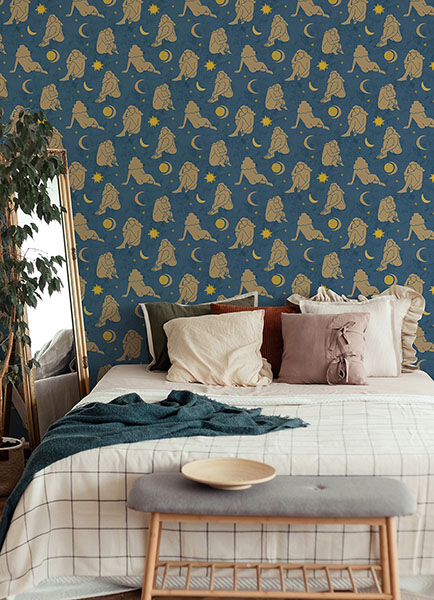 Dark Blue Nudes Peel & Stick Wallpaper
