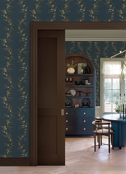 Posy Midnight Peel & Stick Wallpaper