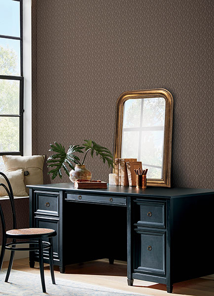 Nova Carob Brown Peel & Stick Wallpaper