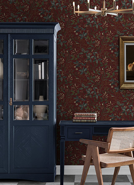 Emerson Crimson Peel & Stick Wallpaper