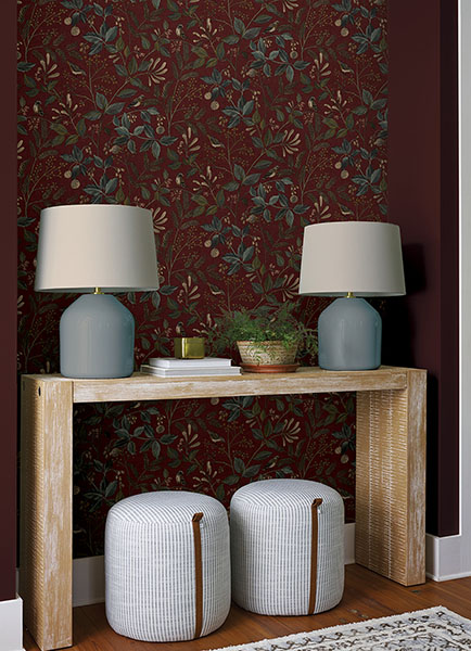 Emerson Crimson Peel & Stick Wallpaper