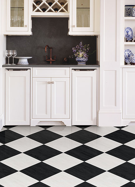 Lawrence Black Peel & Stick Floor Tiles