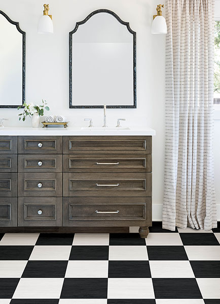 Lawrence Black Peel & Stick Floor Tiles