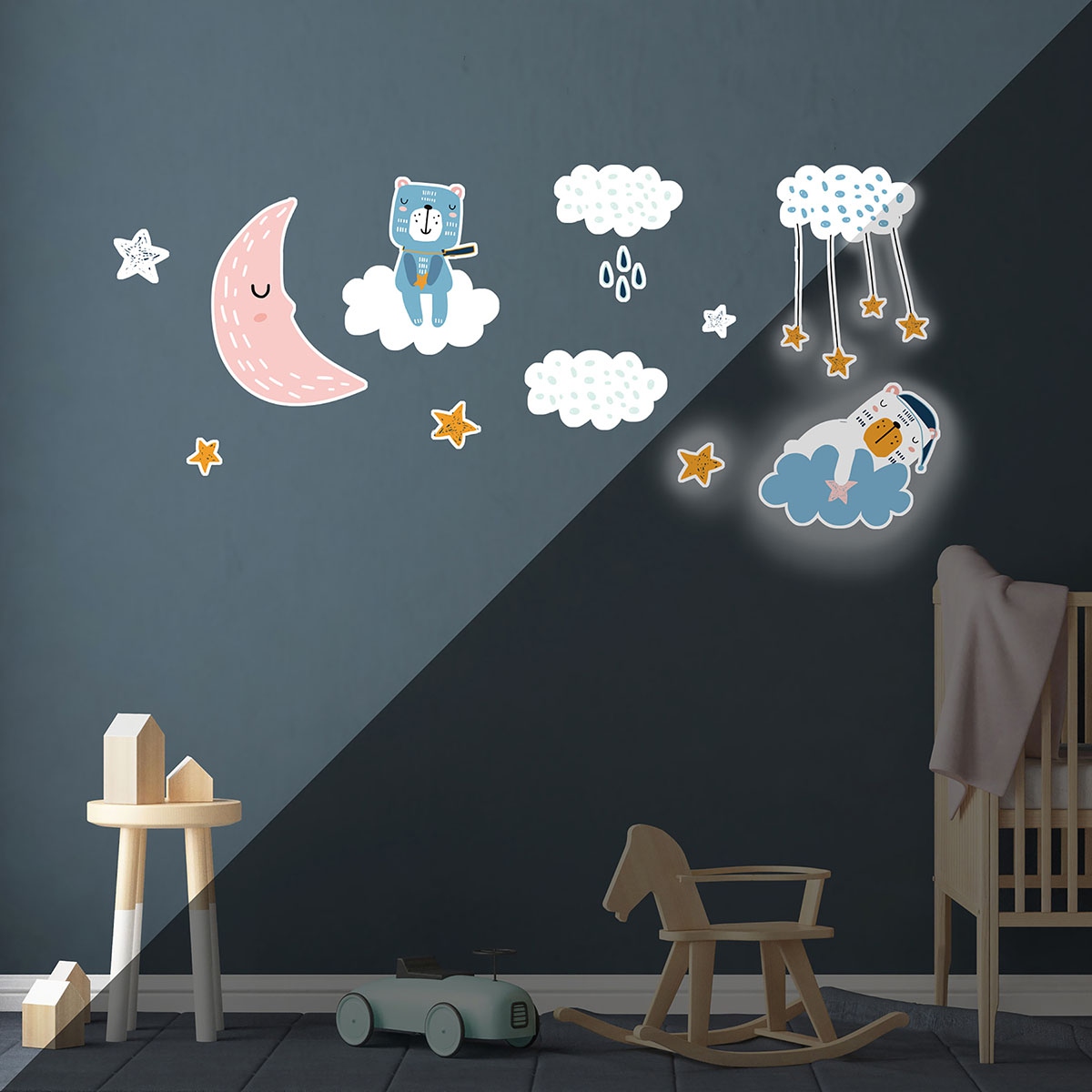 Bears Glow in the Dark Wall Stickers