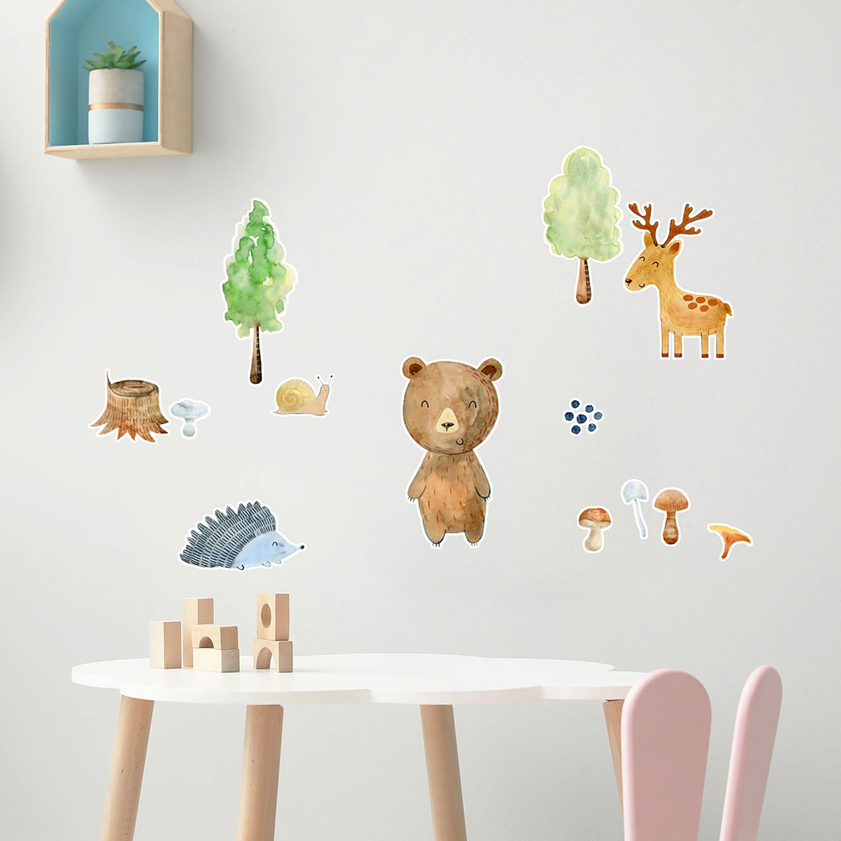 Watercolor Forest Wall Stickers