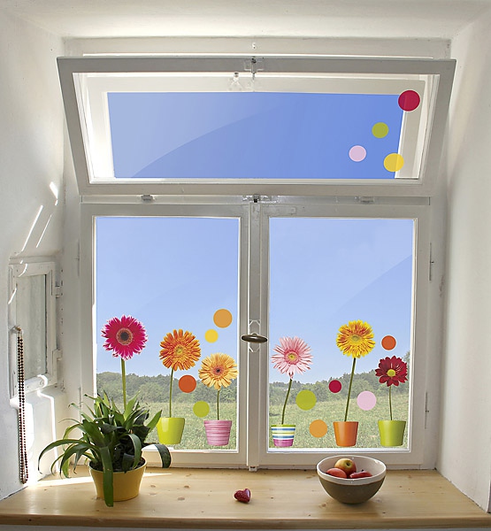 Gerberas Flowers Window Decals