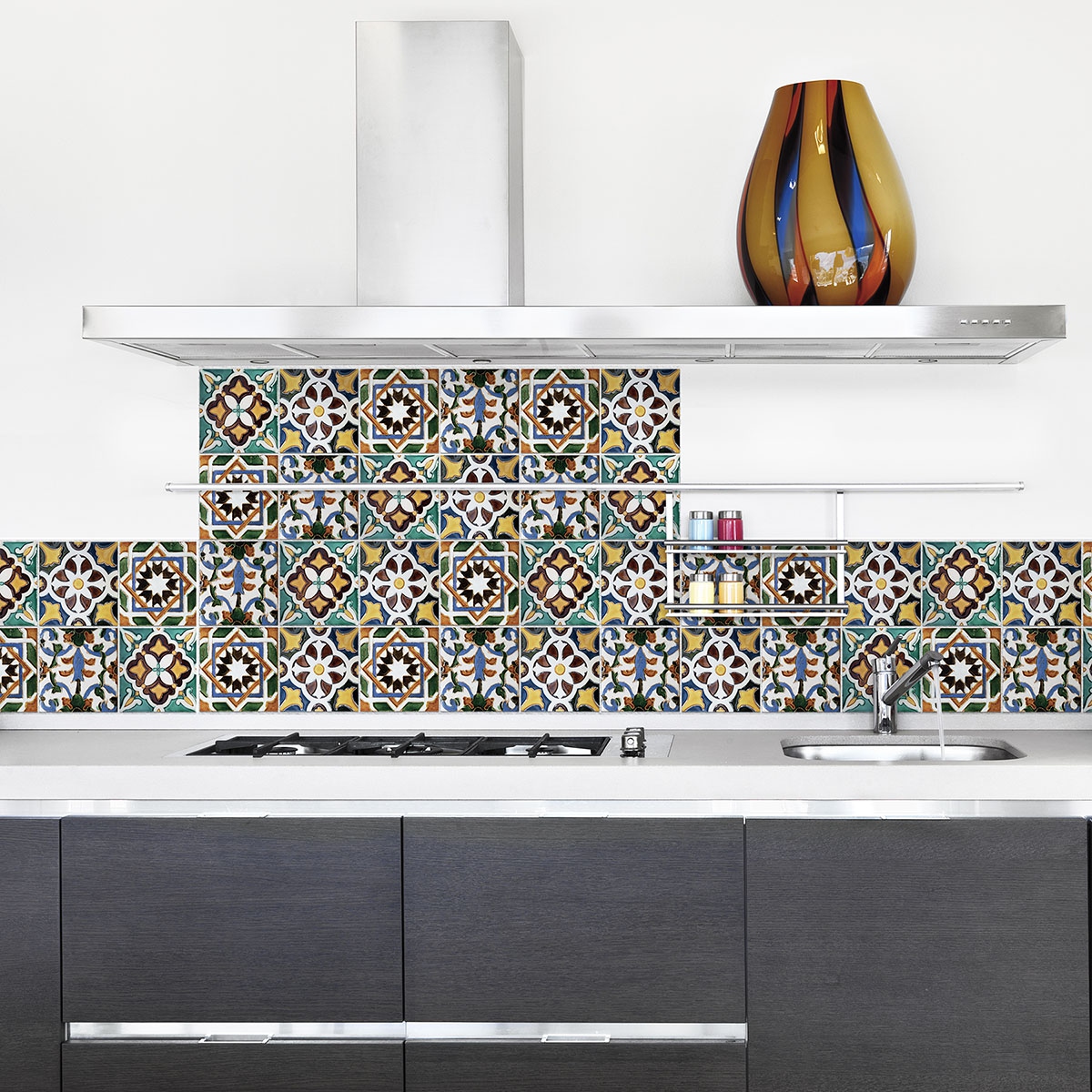 Green Tiles Border Decal