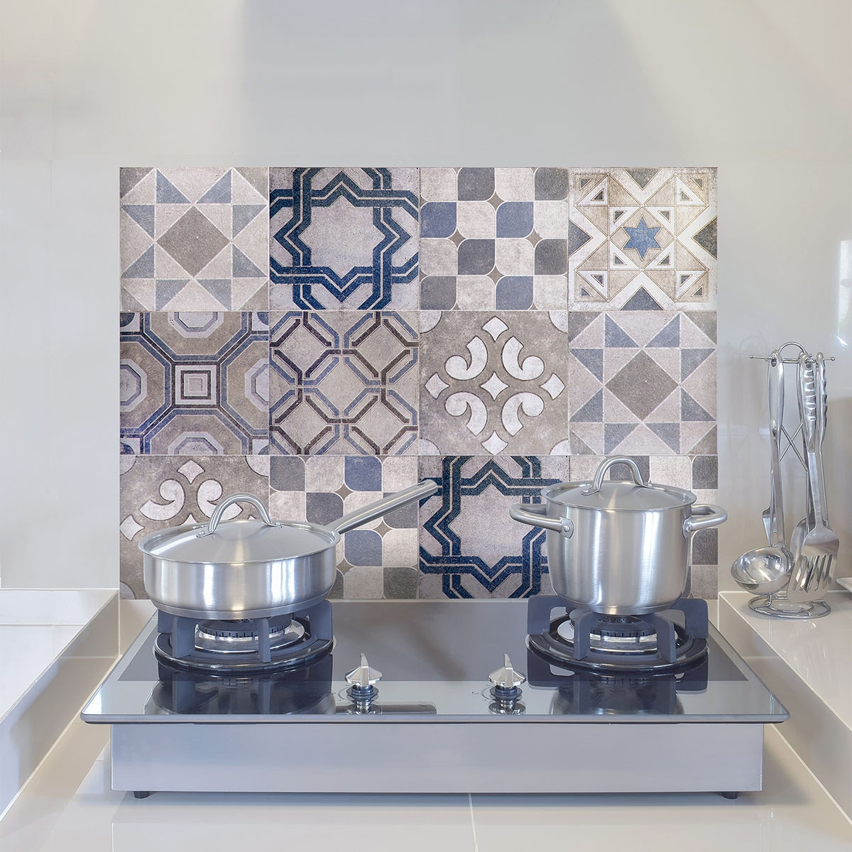 Vintage Tiles Kitchen Panel