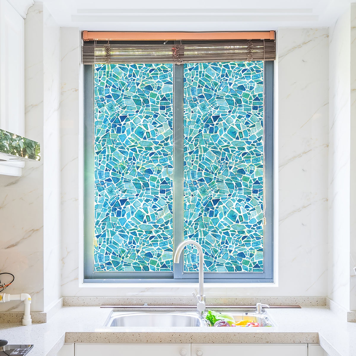 Blue Mosaic Premium Window Film