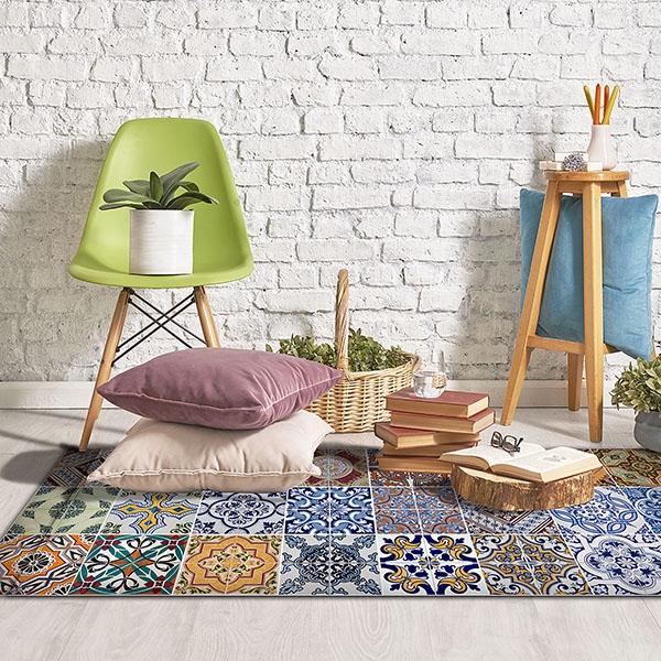 Spring Tile Carpet Vinyl Floor Runner