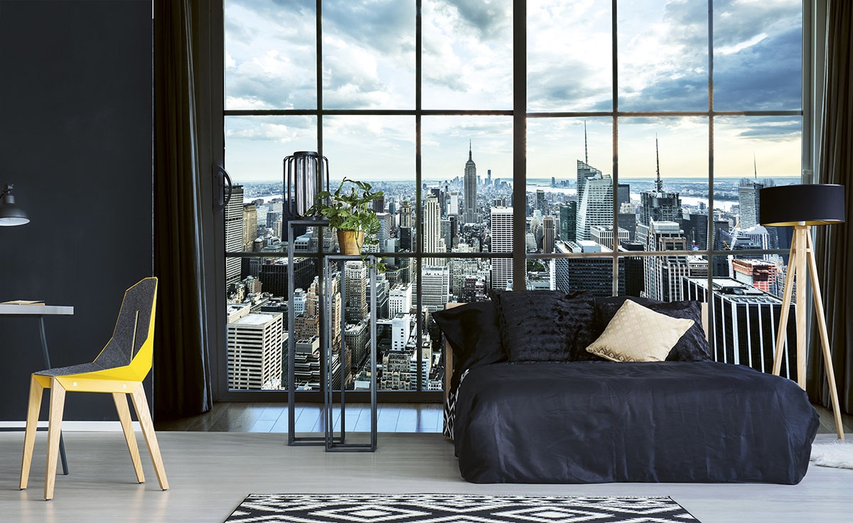 Manhattan Window View Wall Mural