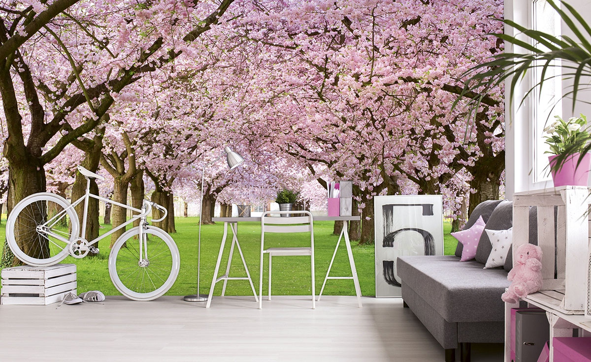 Cherry Trees Wall Mural