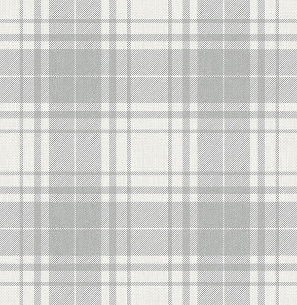 Franklin Plaid Grey Peel & Stick Wallpaper