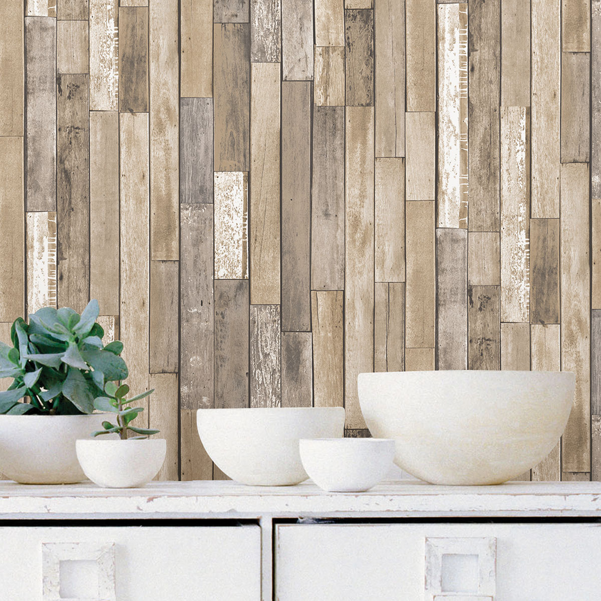 Weathered Plank Barn Peel & Stick Wallpaper