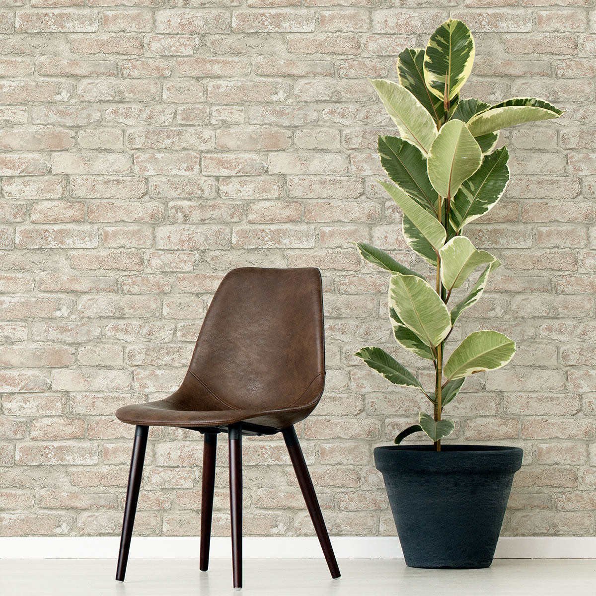 White Washed Denver Brick Peel & Stick Wallpaper