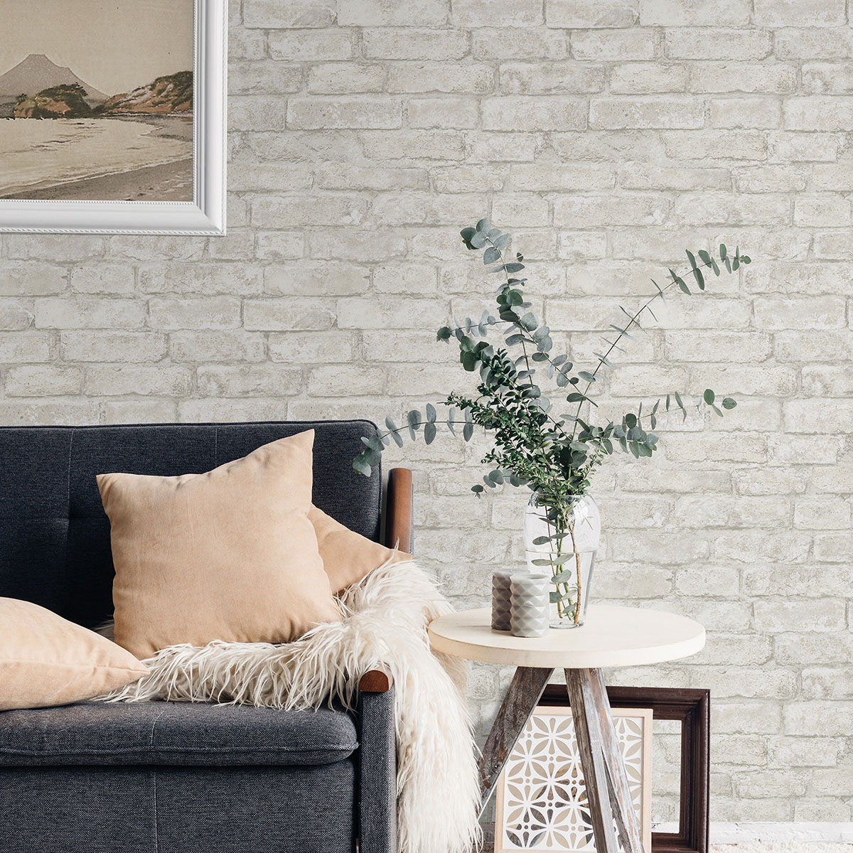 White Denver Brick Peel & Stick Wallpaper