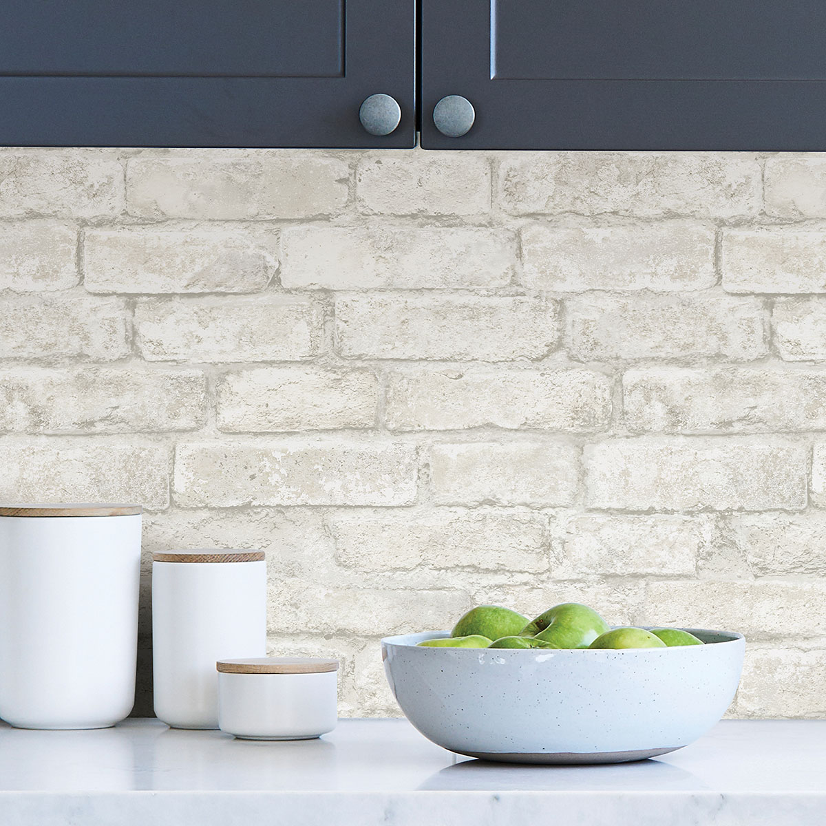 White Denver Brick Peel & Stick Wallpaper