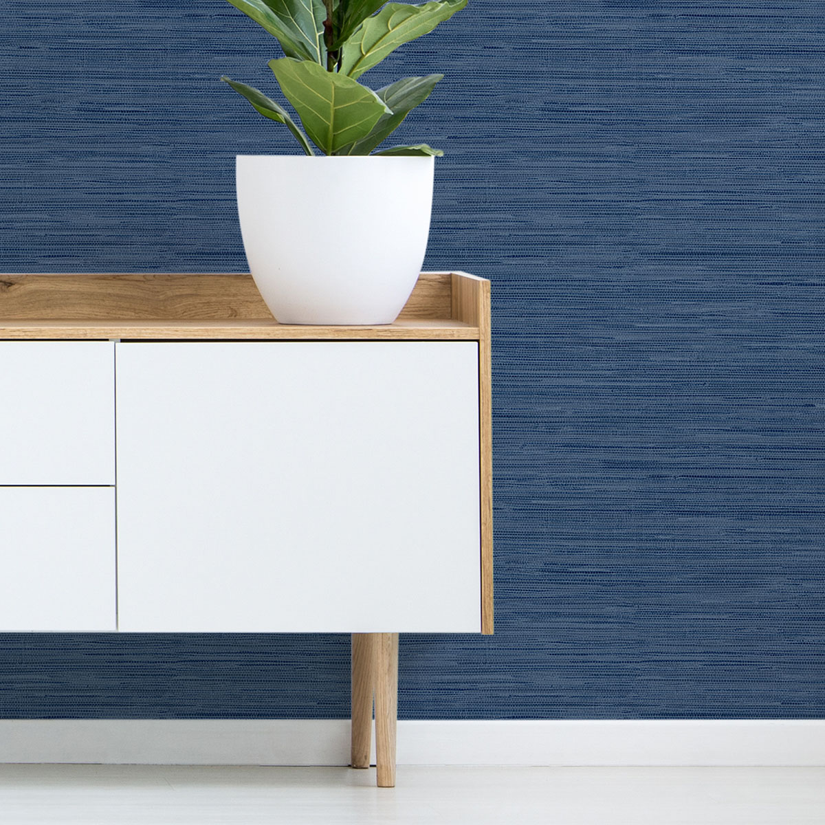 Avery Weave Navy Peel & Stick Wallpaper