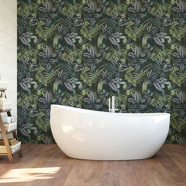 Green Living Wall Peel & Stick Wallpaper