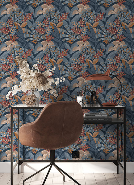 Yara Blue Peel & Stick Wallpaper