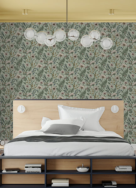 Spring Meadow Green Peel & Stick Wallpaper