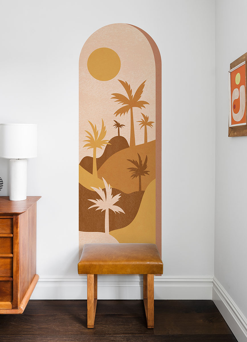 Desert Tropical Oasis Archway Decal