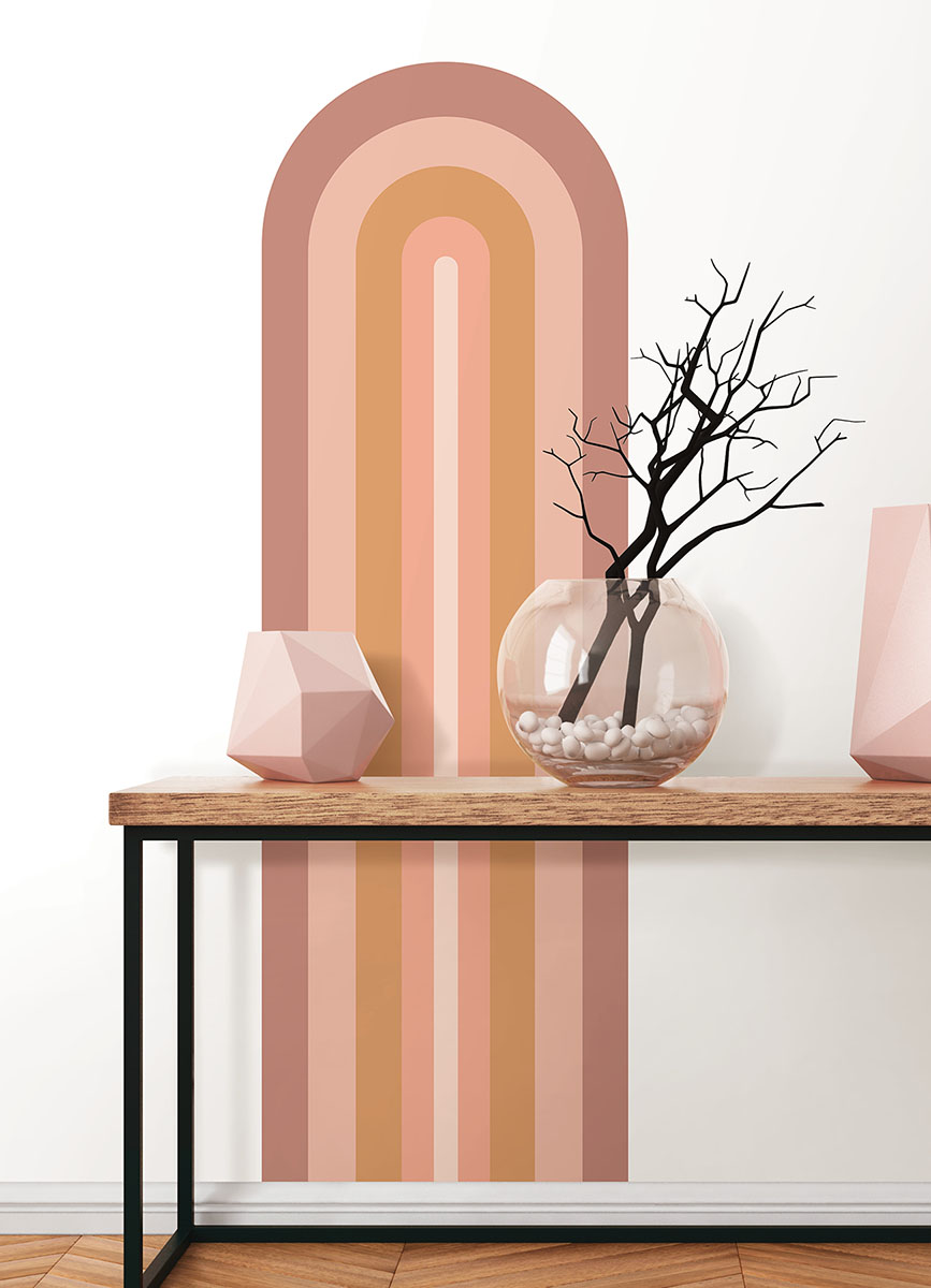 Retro Rainbow Archway Decal
