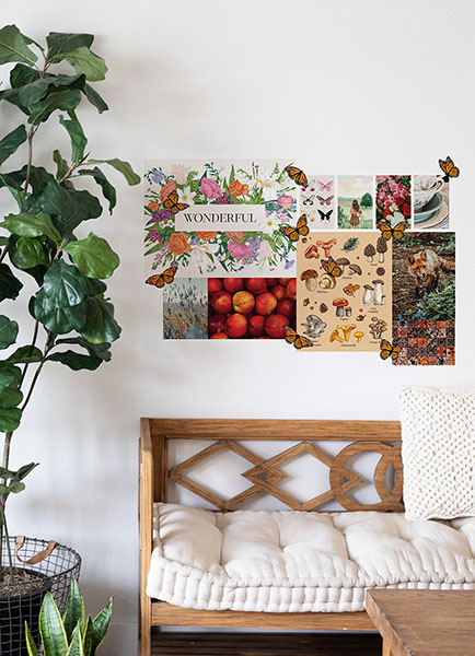 Cottage-core Collage Wall Decals