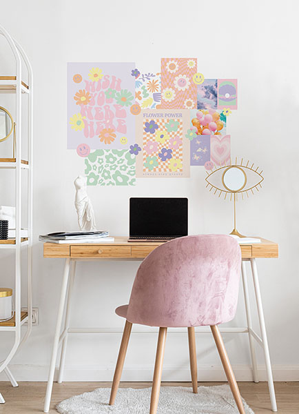 Flower Power Collage Wall Decals