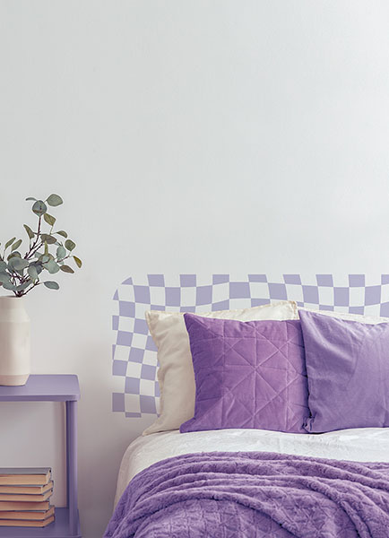 Groovy Checker Headboard Wall Decal