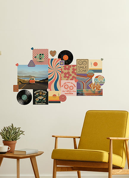 Retro Collage Wall Decals