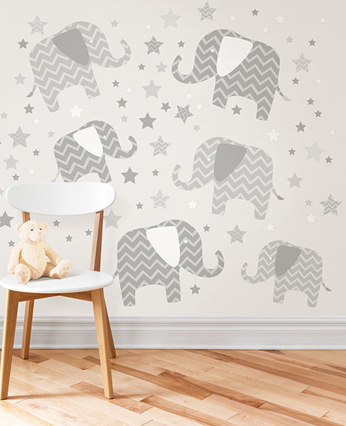 Elephants - A Ton Of Love Wall Art Kit