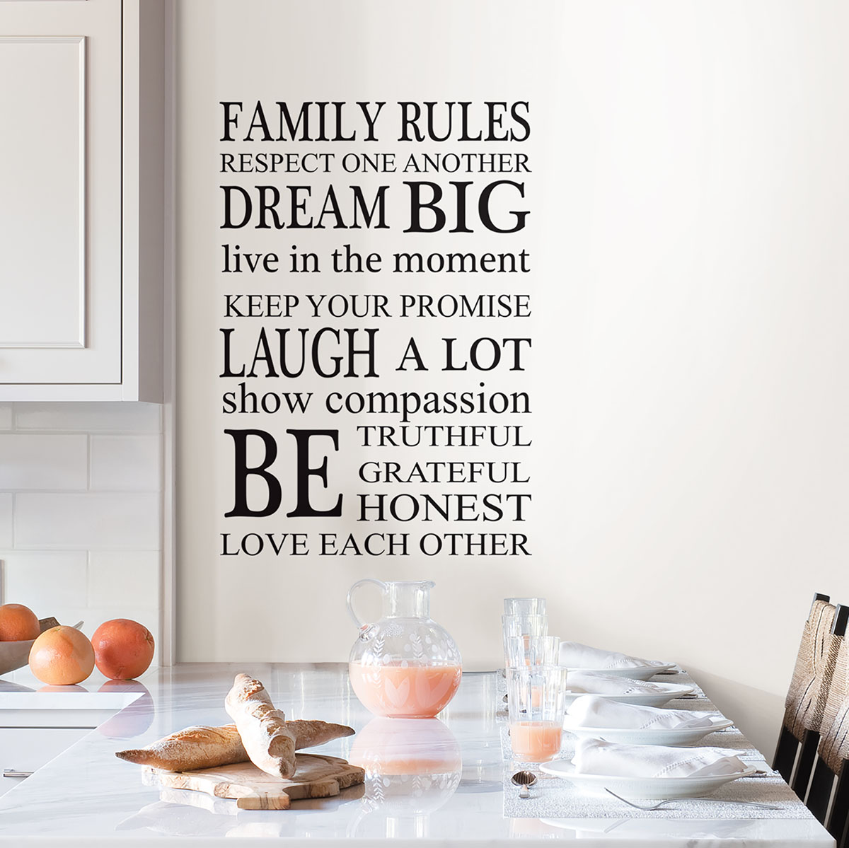 Family Rules Wall Art Kit