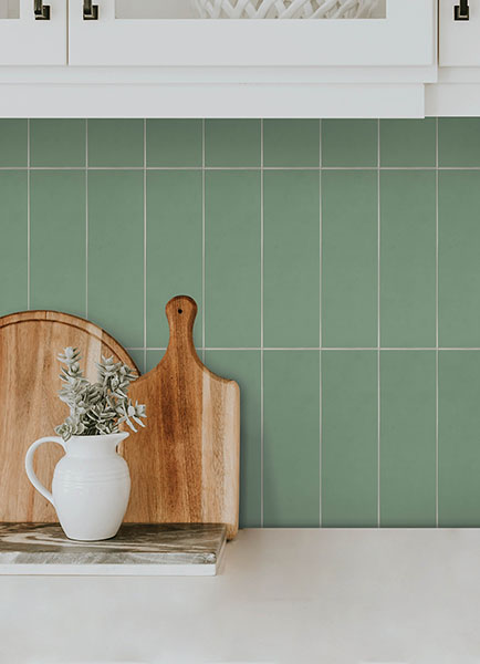 Subway Green Peel & Stick Luxury Wall Tiles
