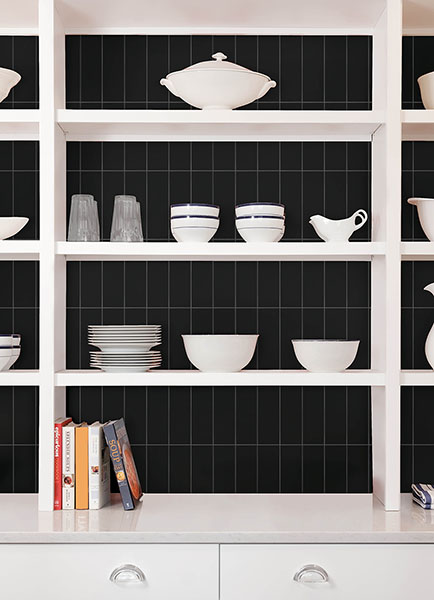 Subway Black Peel & Stick Luxury Wall Tiles
