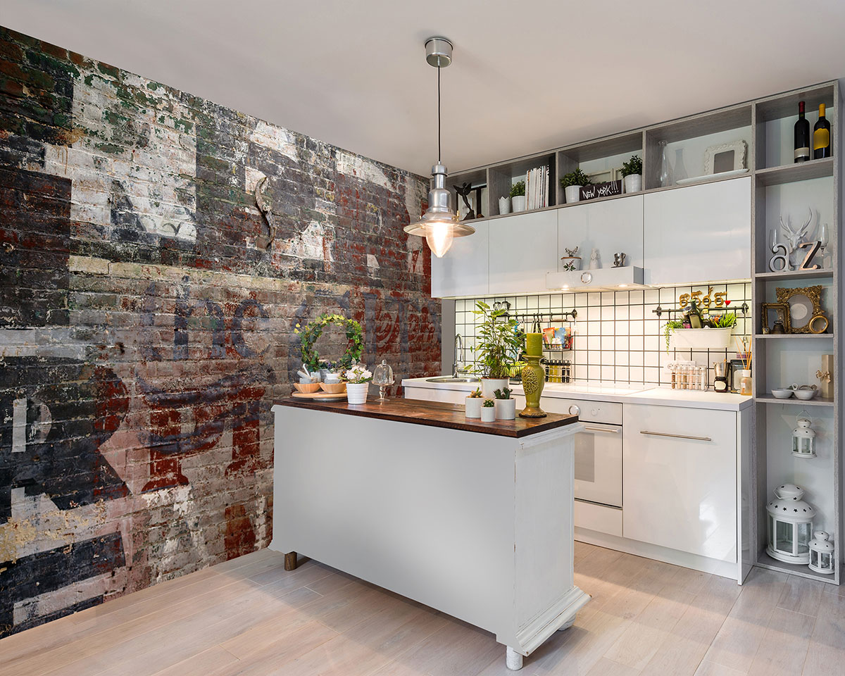 Warehouse Brick Wall Mural