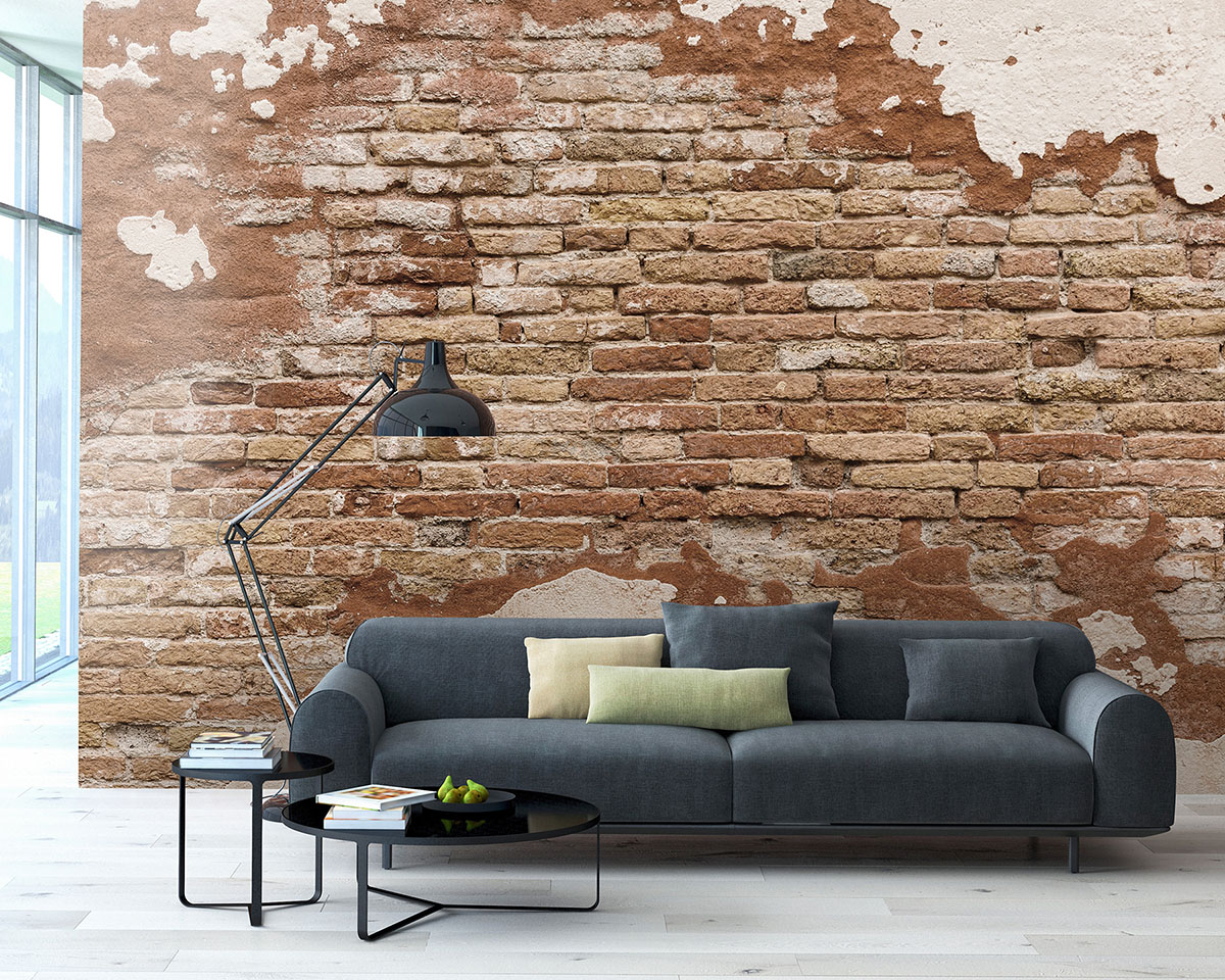 Distressed Brick Wall Mural
