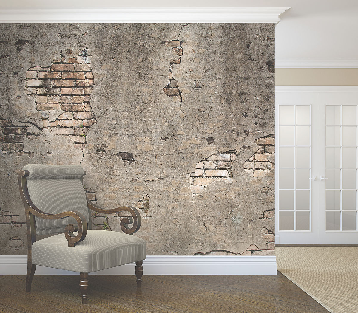 Broken Concrete Wall Mural