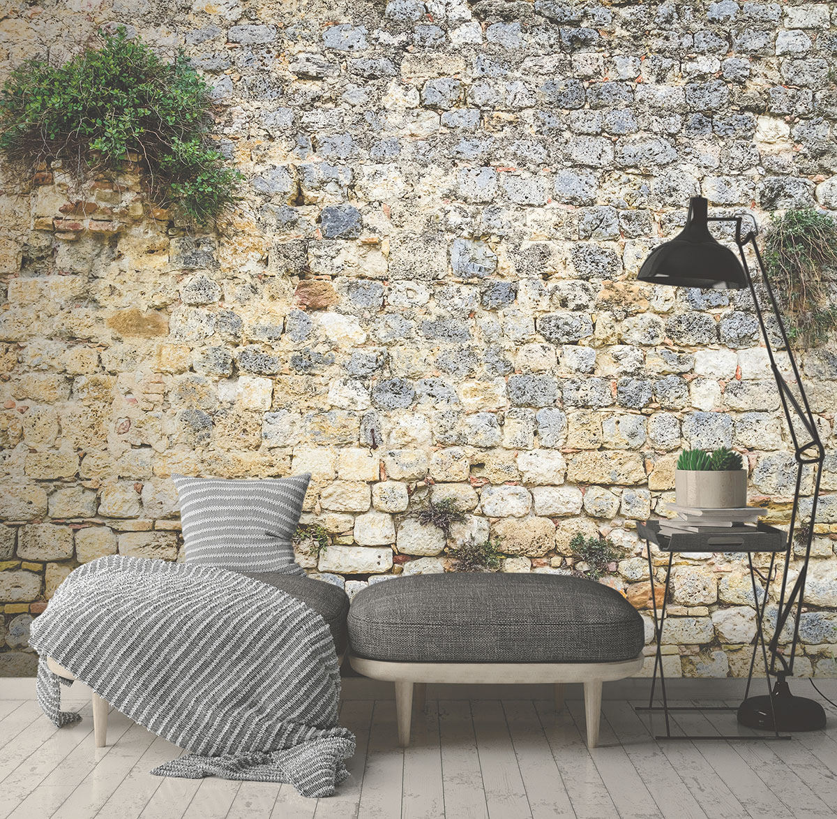 Stone Wall Mural