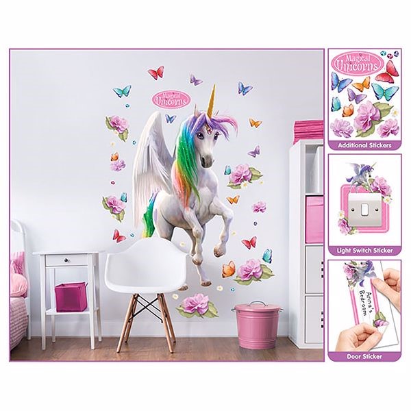 Magical Unicorn Large Character Sticker