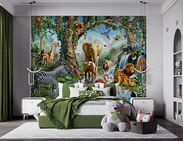 Jungle Lake Wall Mural 