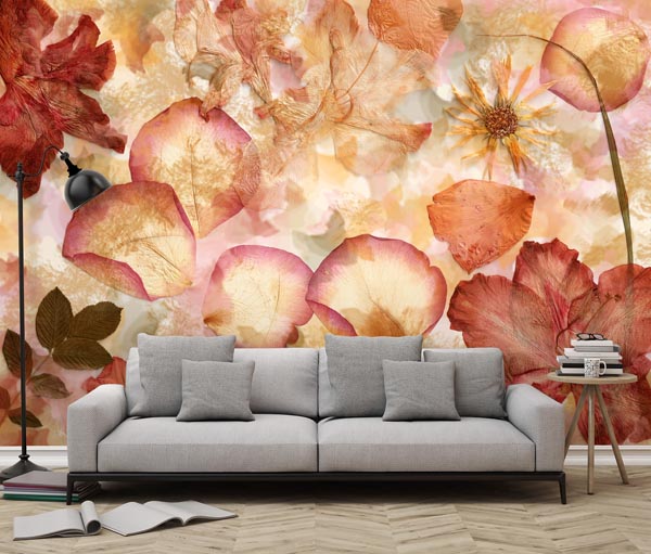 Dried Flowers Wall Mural