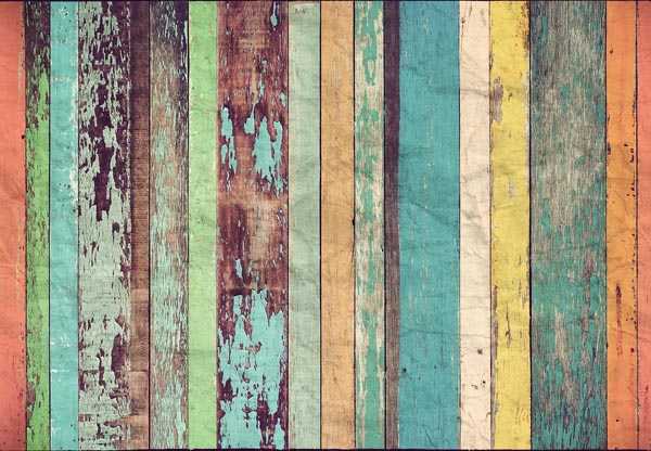 Colored Wood Wall Mural