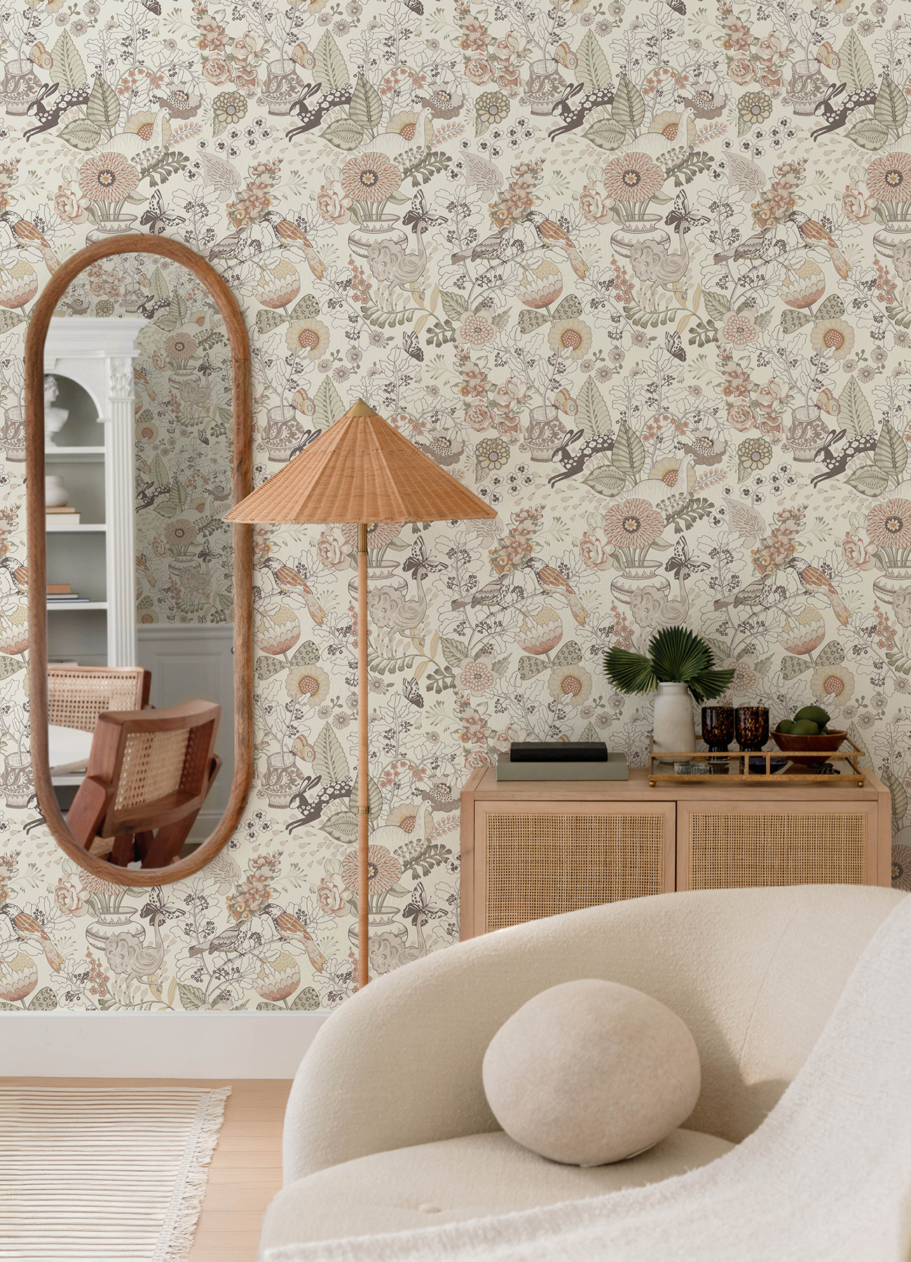 Whimsy Coral Fauna Wallpaper