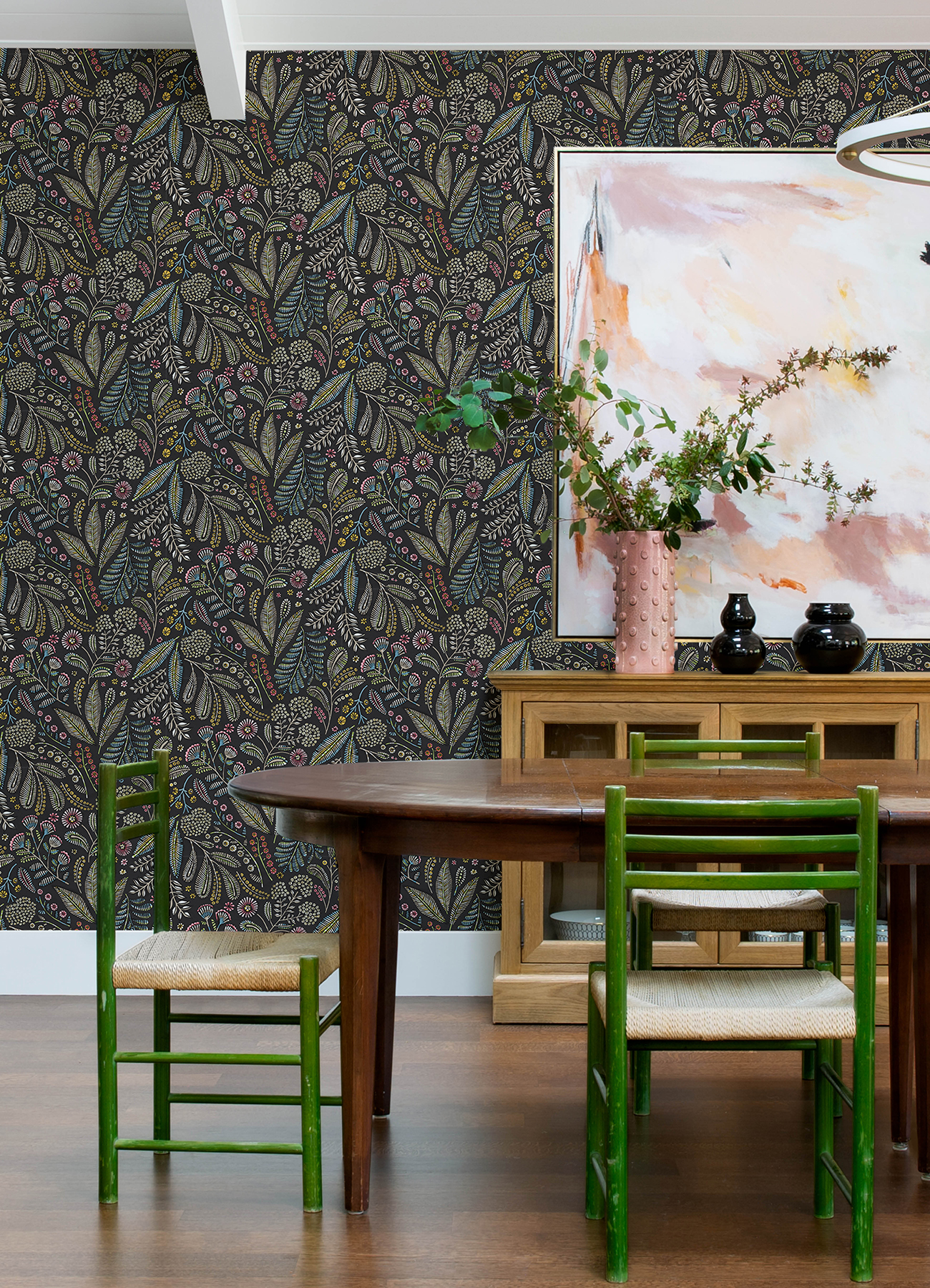Briar Charcoal Floral Wallpaper