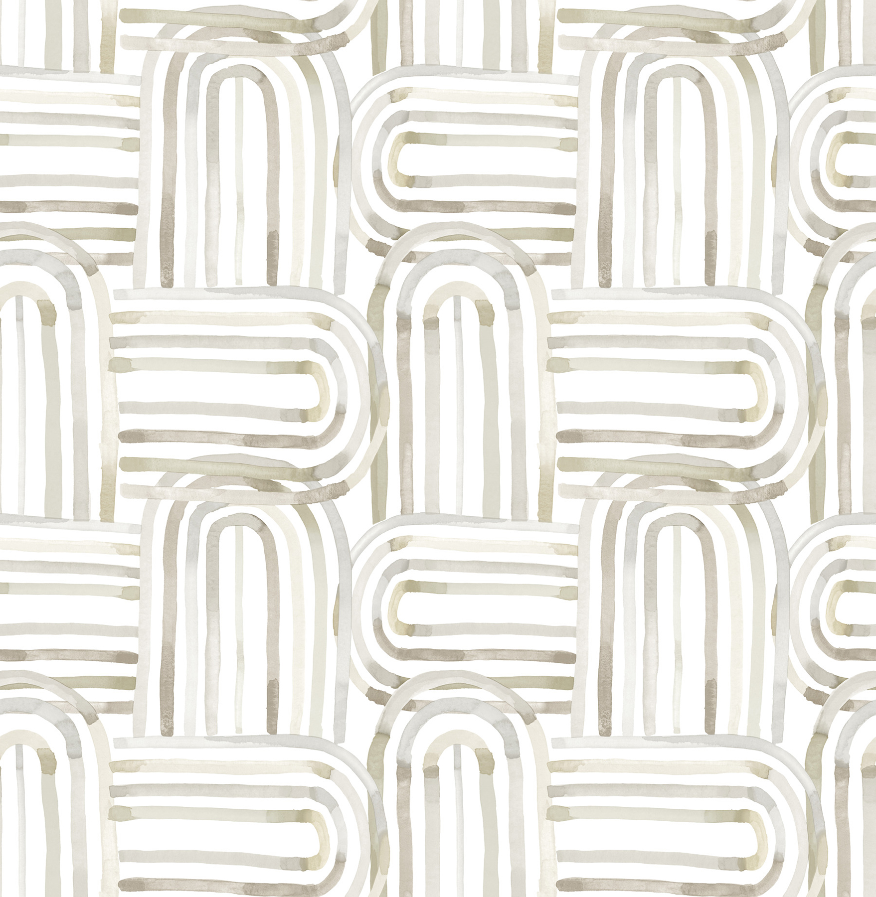 Lolly Beige Arches Wallpaper