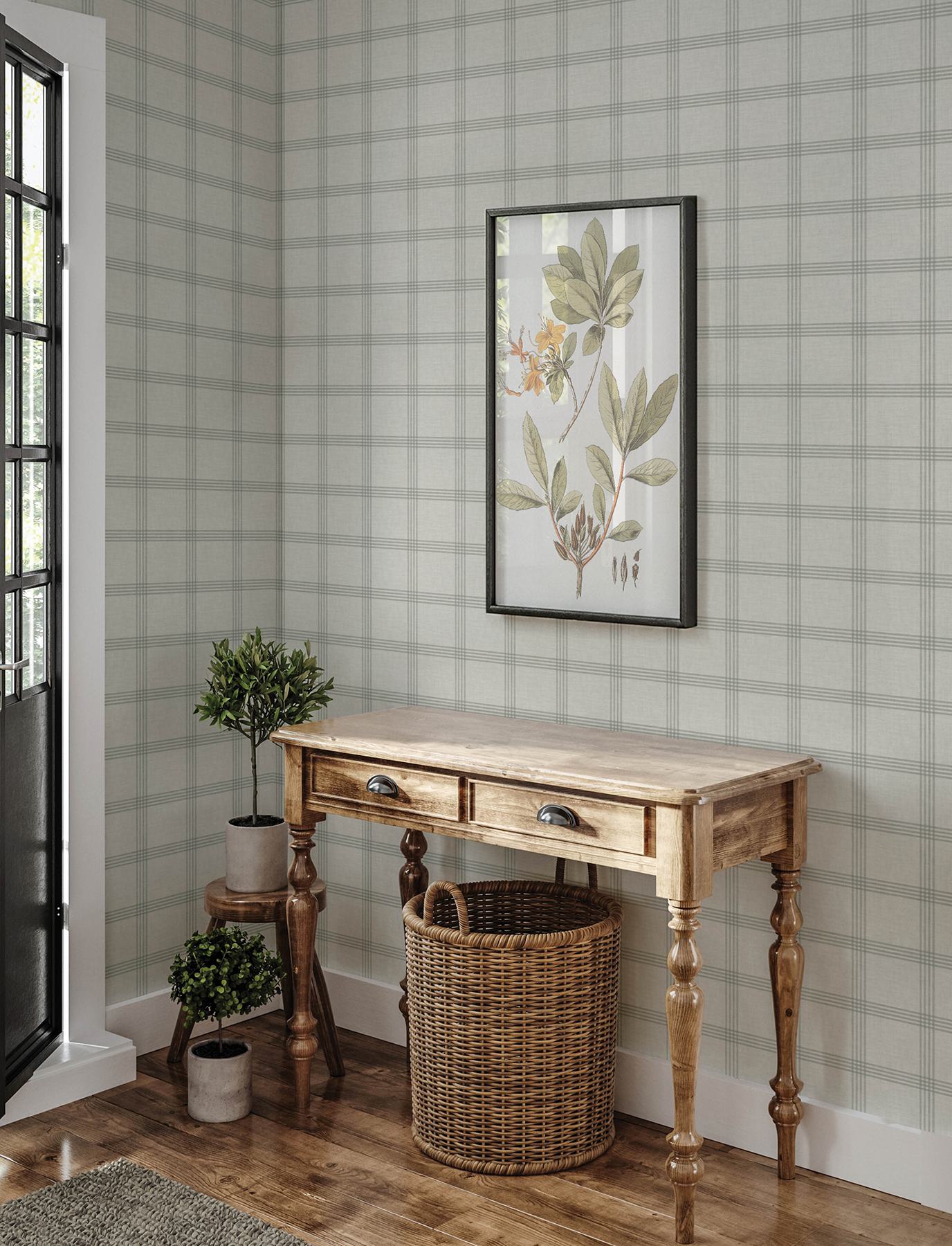 Twain Dove Plaid Wallpaper