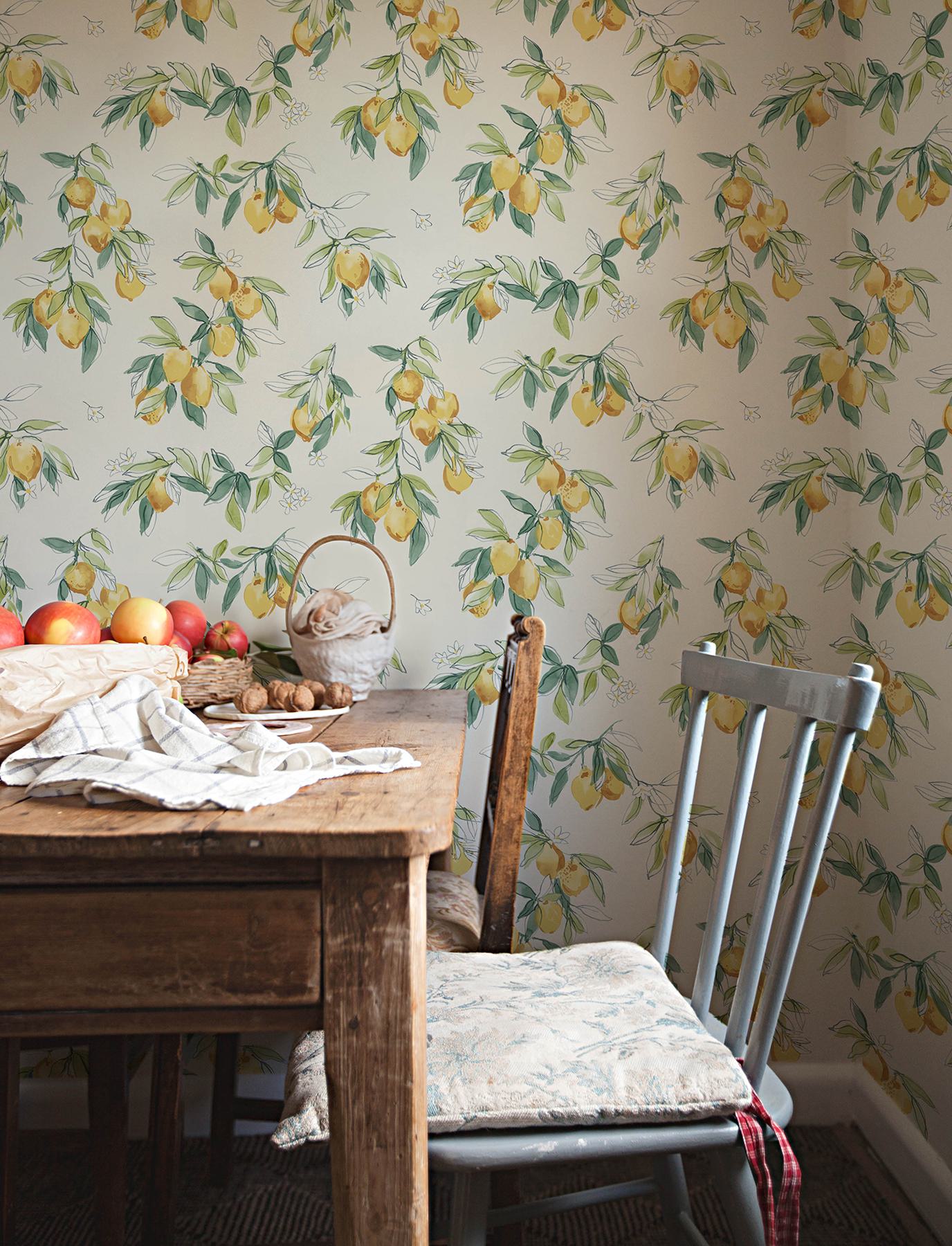 Lemonade Yellow Citrus Wallpaper