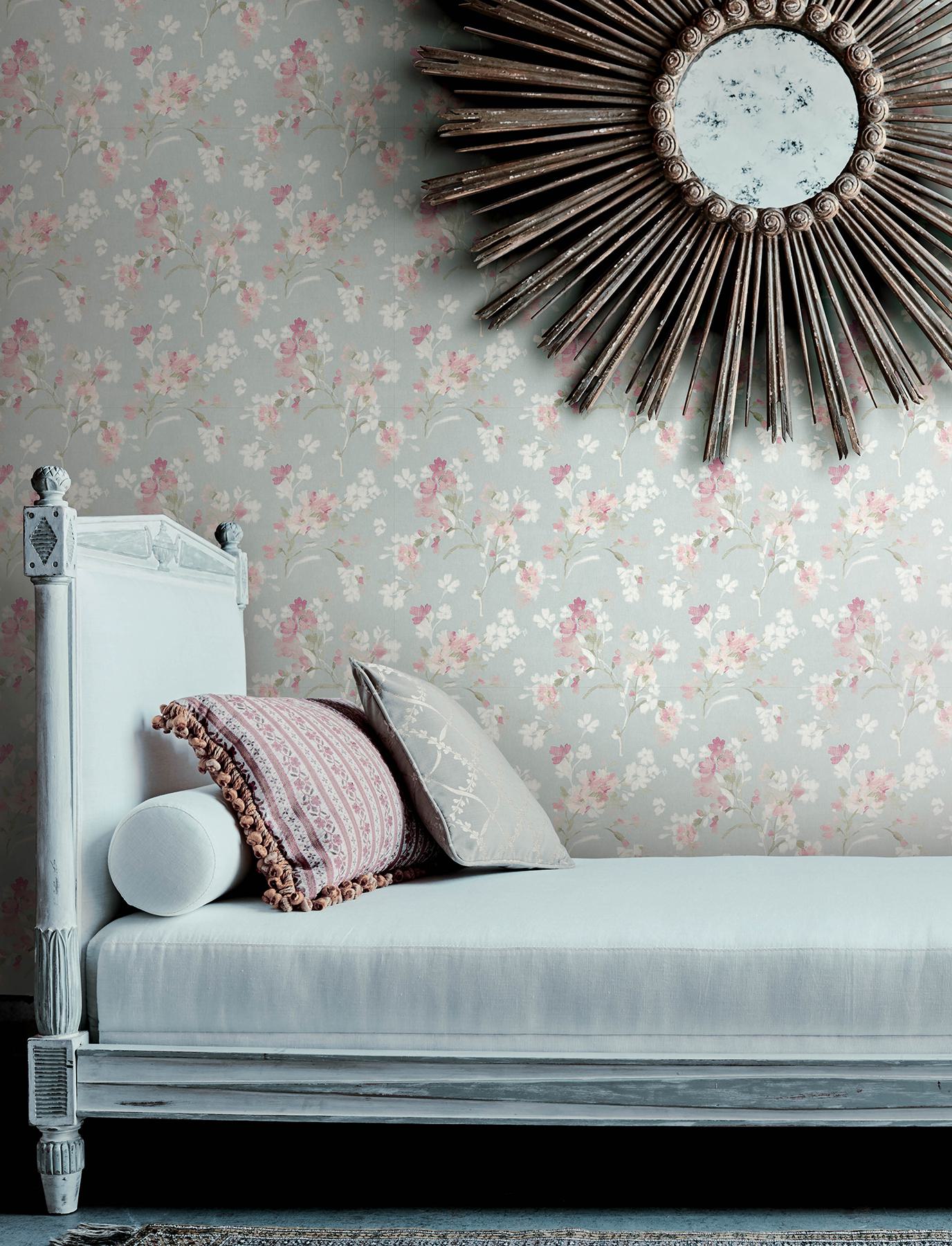 Azalea Fuchsia Floral Branches Wallpaper